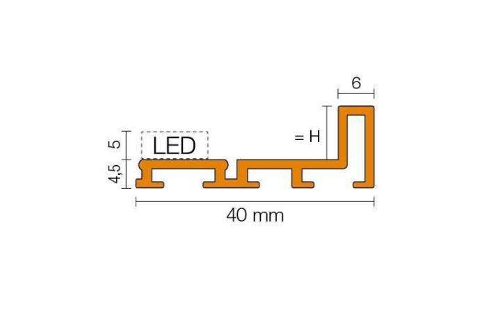 LED profils rāmju izgaismošanai LIPROTEC-D - Image 7